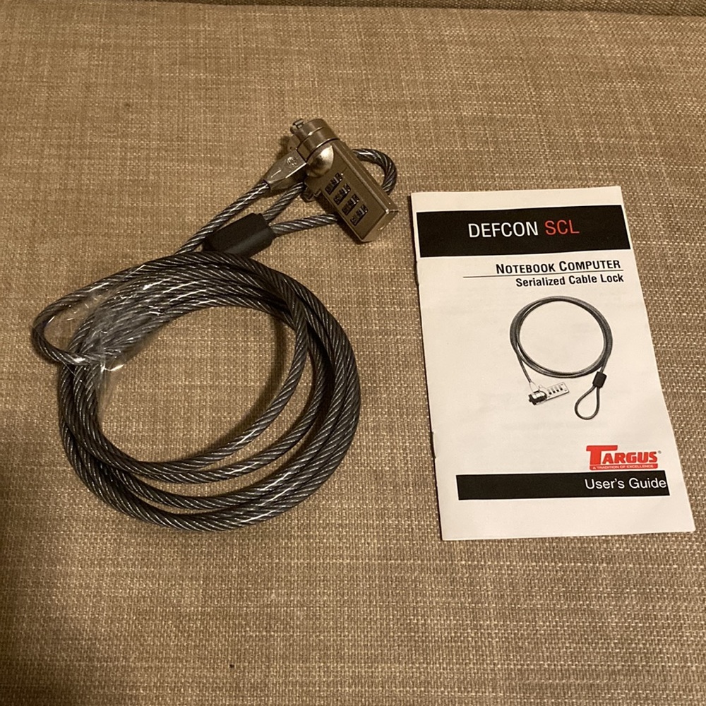 Targus Defcon SCL Serialized Cable Lock - Picture 2 of 8